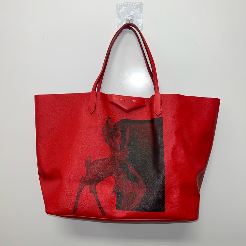 Givenchy Antigona Bambi Red Leather Tote